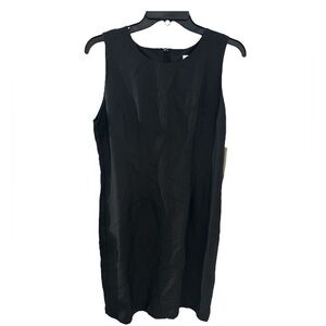 NWT Vintage Jennifer Eden Black Knee-Length Sheath Sleeveless Dress Size‎ 12